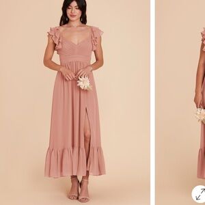 Birdy Grey Michelle Dress Chiffon Dusty Rose
